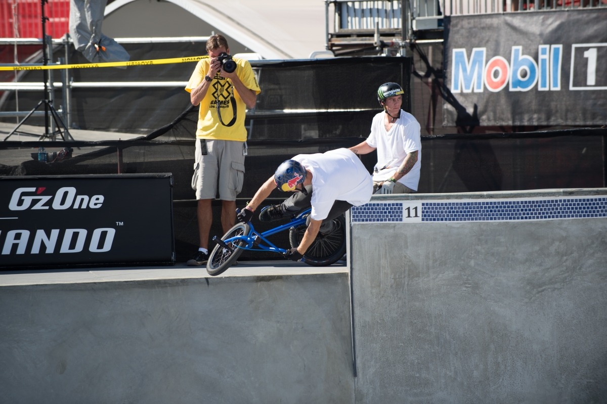 Former MLB Pitcher Randy Johnson photographing X Games Los Angeles 2012. (Phil Ellsworth/ESPN Images)