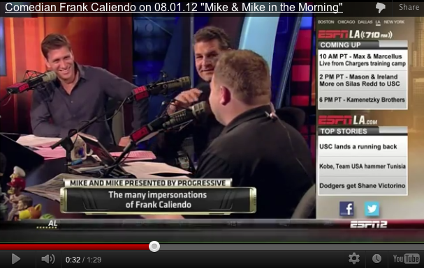 Photo of Frank Caliendo levels the Mikes with his side-splitting impressions