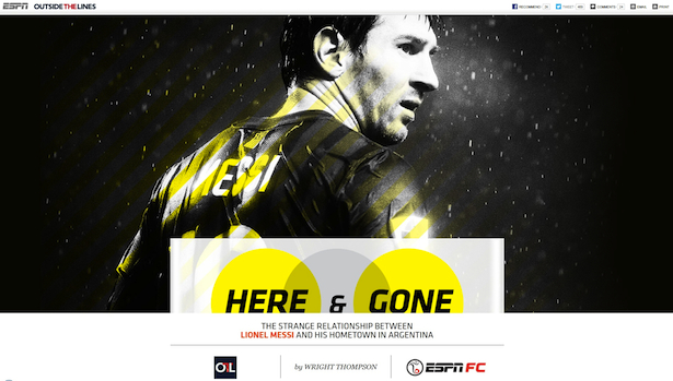 Photo of Messi feature illustrates ESPN.com’s latest approach to online storytelling