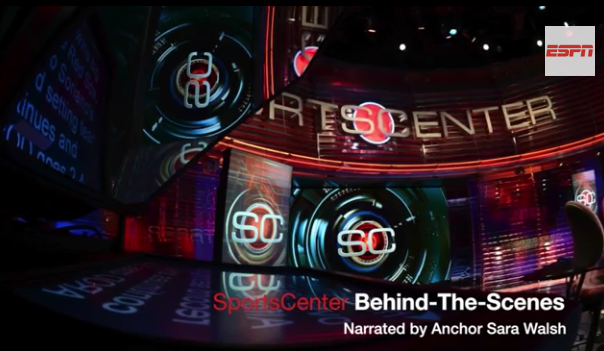 Photo of SportsCenter anchor Sara Walsh narrates a behind-the-scenes look at the show via ESPN Images photographs