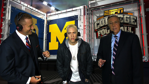 Photo of My name is. . . Brent: Eminem and Musburger – together at last