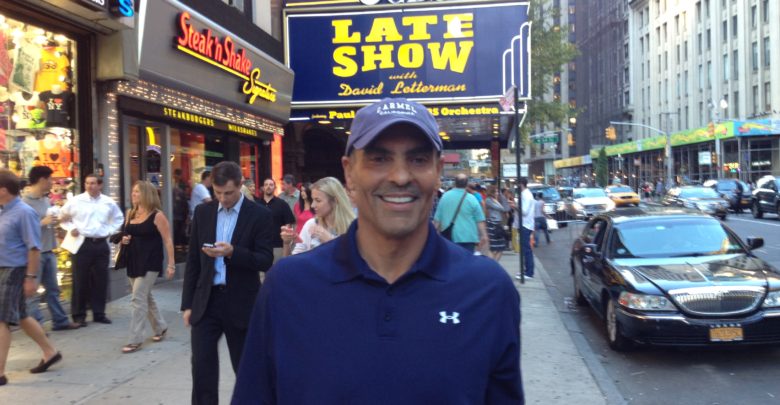 Photo of ESPN NFL analyst Herm Edwards visits the Late Show