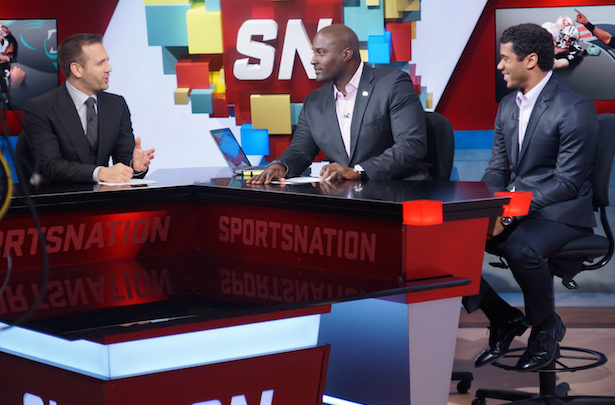 Photo of Seahawks QB Russell Wilson visited SportsNation for Xbox One giveaway