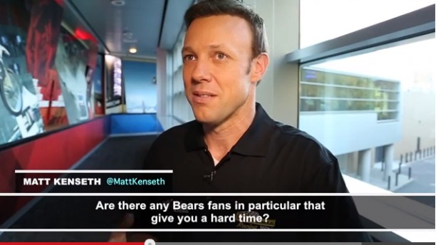 Photo of The world’s fastest cheesehead: NASCAR’s Matt Kenseth reluctantly works with Bears’ fans