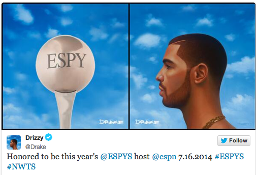 Photo of Tweetback: Social media reaction to Drake’s announcement that he’s 2014 #ESPYS host
