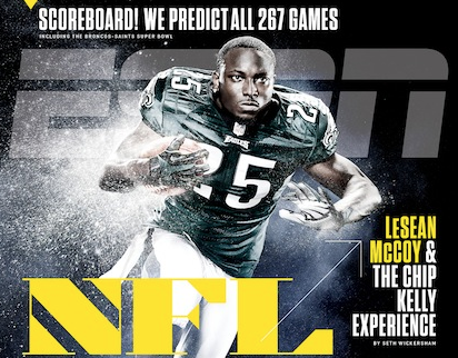 Photo of Seth Wickersham shadows LeSean McCoy for ESPN The Magazine’s NFL Preview