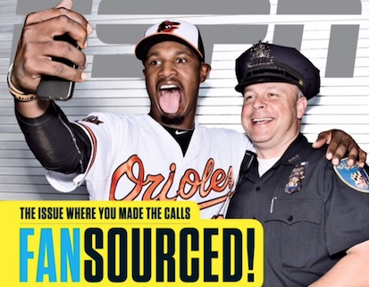 Photo of ESPN The Magazine’s “Fansourced Issue” result of readers’ editorial decisions