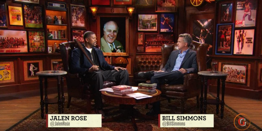 Jalen Rose appears with Bill Simmons on The Grantland Basketball Hour. (ESPN)