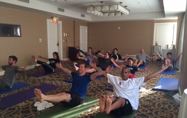 Photo of Picture football, remain calm:  Yoga a part of MNF production crew’s fitness regimen