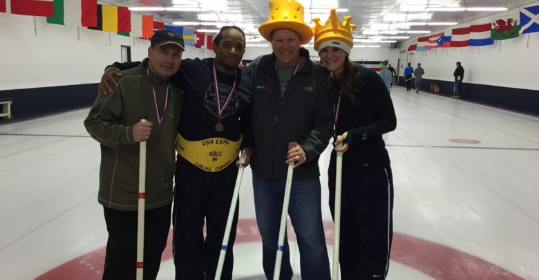 Photo of Sweeping success: MNF production crew members compete at Green Bay Curling Club