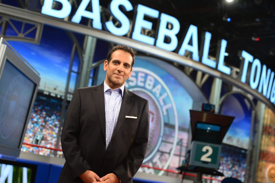 Host Adnan Virk on the Baseball Tonight set. (Joe Faraoni/ ESPN Images)