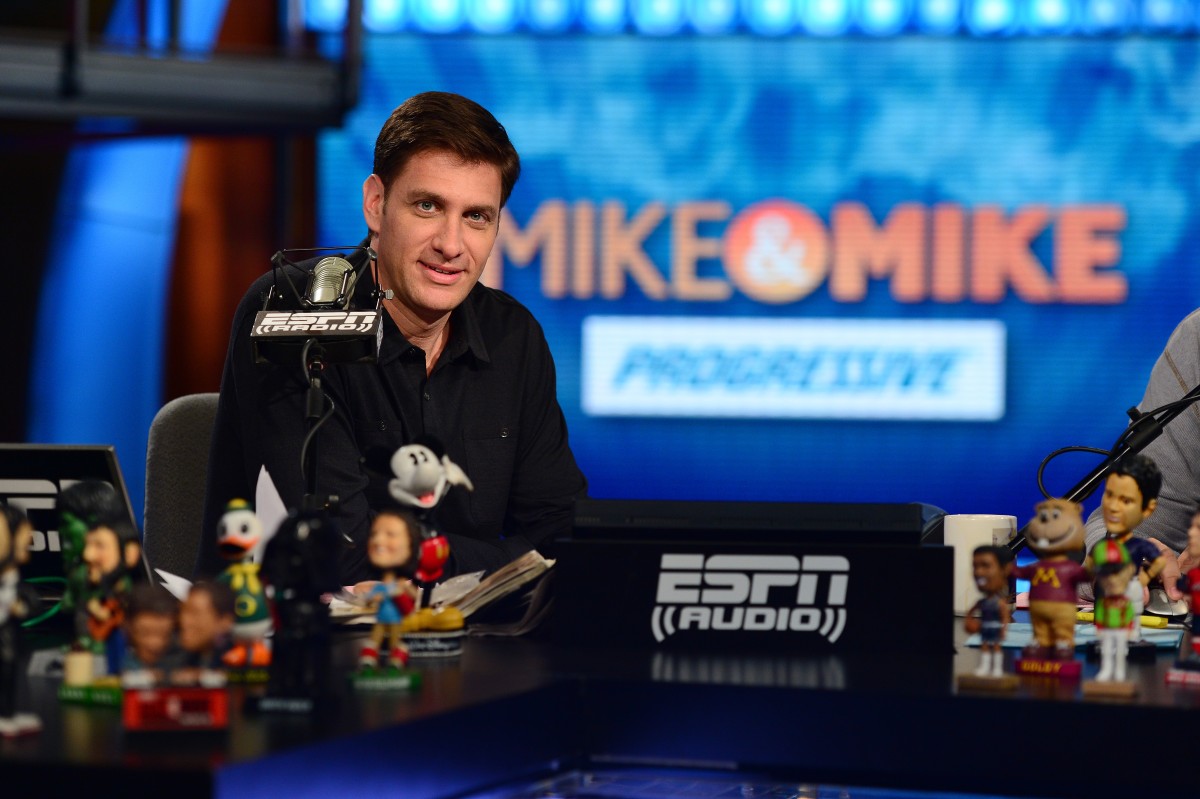 Mike Greenberg on the set of Mike and Mike. (Joe Faraoni/ESPN Images)