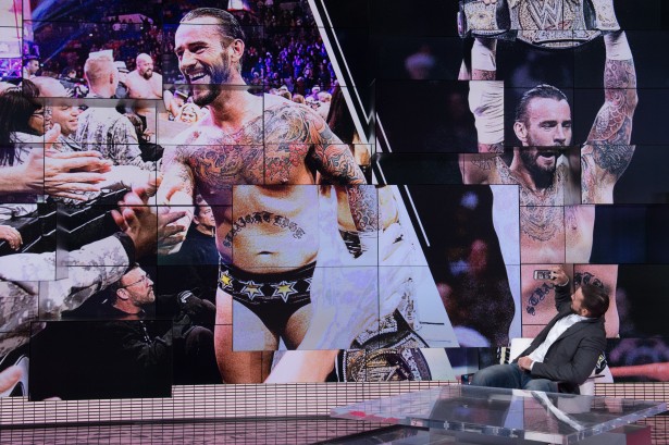 Phil (CM Punk) Brooks on the set of SportsCenter. (Rich Arden/ESPN Images)