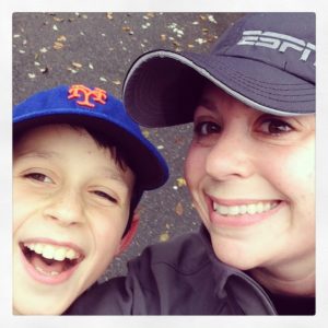 ESPN Communications’ Carrie Kreiswirth, posing with her nephew Benjamin here after a pre-Thanksgiving Day turkey trot (or “run”), is prepping to run her first Disney Princess Half Marathon. (Photo courtesy Carrie Kreiswirth) 