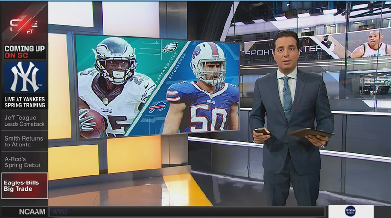 SportsCenter anchor  Kevin Negandhi discussed the proposed deal to send Philadelphia Eagles star LeSean McCoy to the Buffalo Bills.
