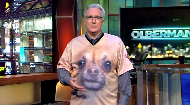 Keith Olbermann wore an El Paso Chihuahua’s Bark in the Park jersey on his show Olbermann and helped Chia the chihuahua get a wheelchair.