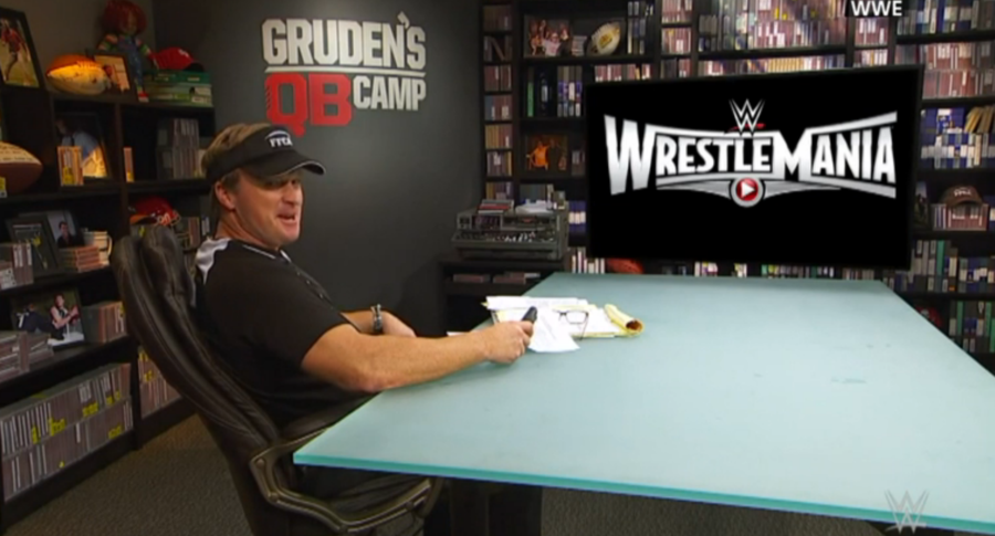 MNF analyst Jon Gruden has a passion for pro wrestling. 