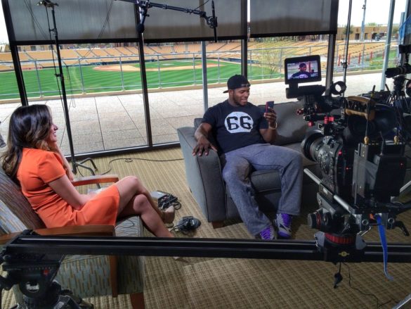 Toni Collins and Yasiel Puig