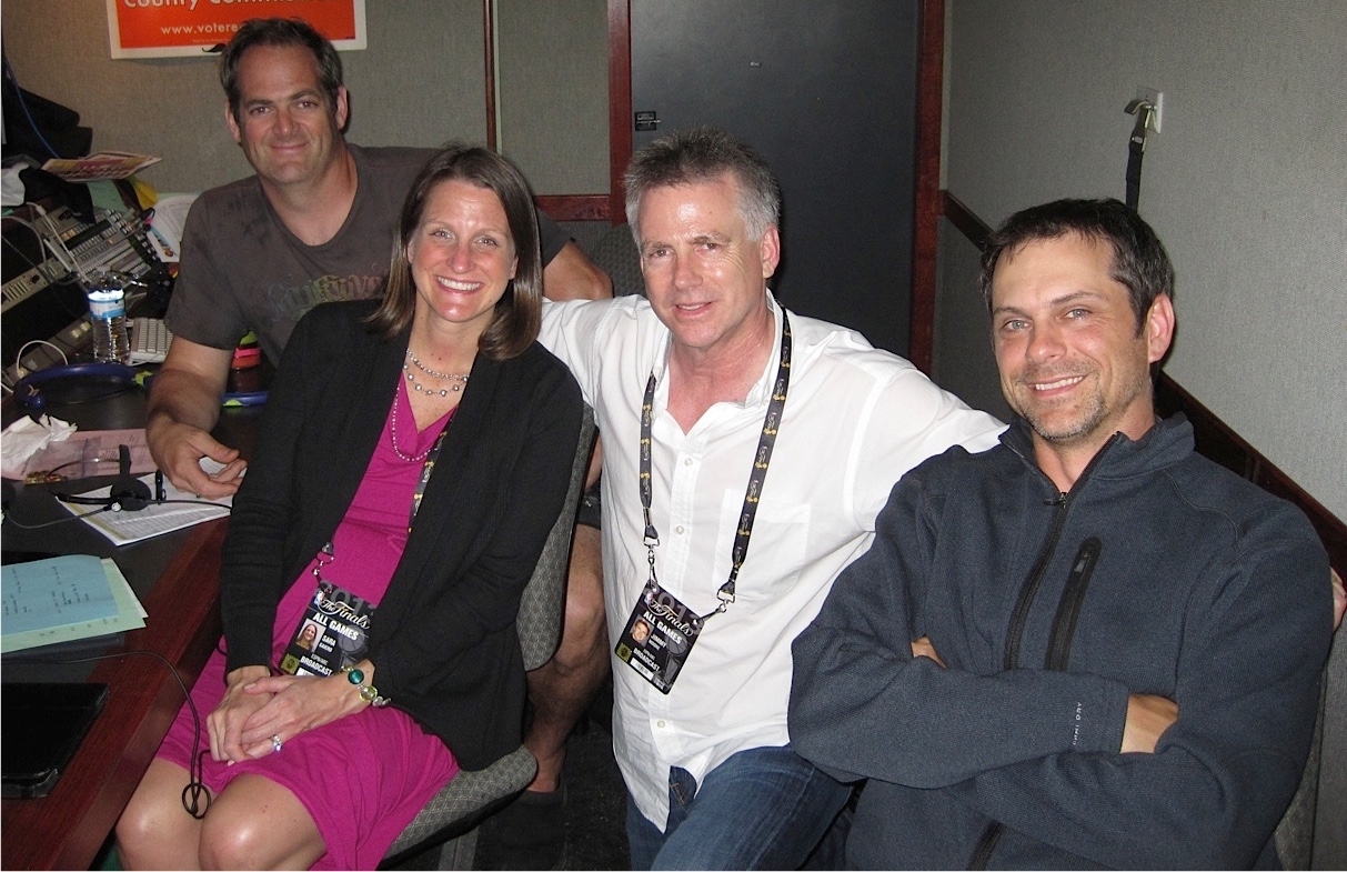 (L-R) EVS Operators Chris Nealon, Sara Gaiero, director Jimmy Moore and Ryan Conrey. (Photo courtesy Sara Gaiero)