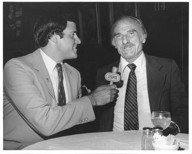 Chris Berman is shown interviewing guests during his first time at the NFL draft in 1981.