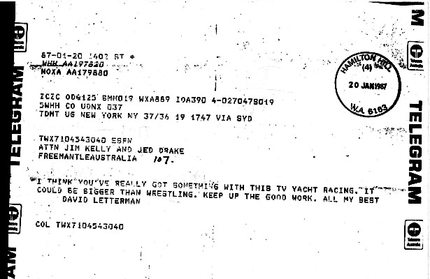 Photo of #TBT: Letterman’s telegram to ESPN