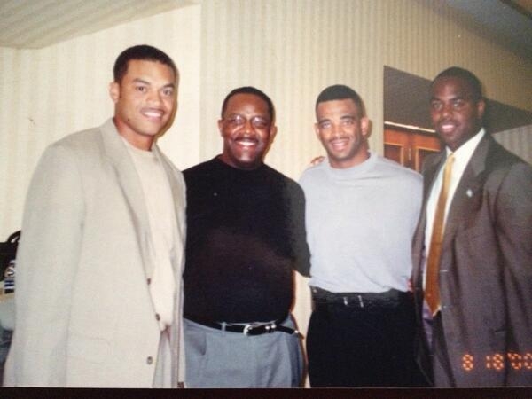 Michael Eaves (left) with Stuart Scott (second from right). (Photo courtesy Michael Eaves) 