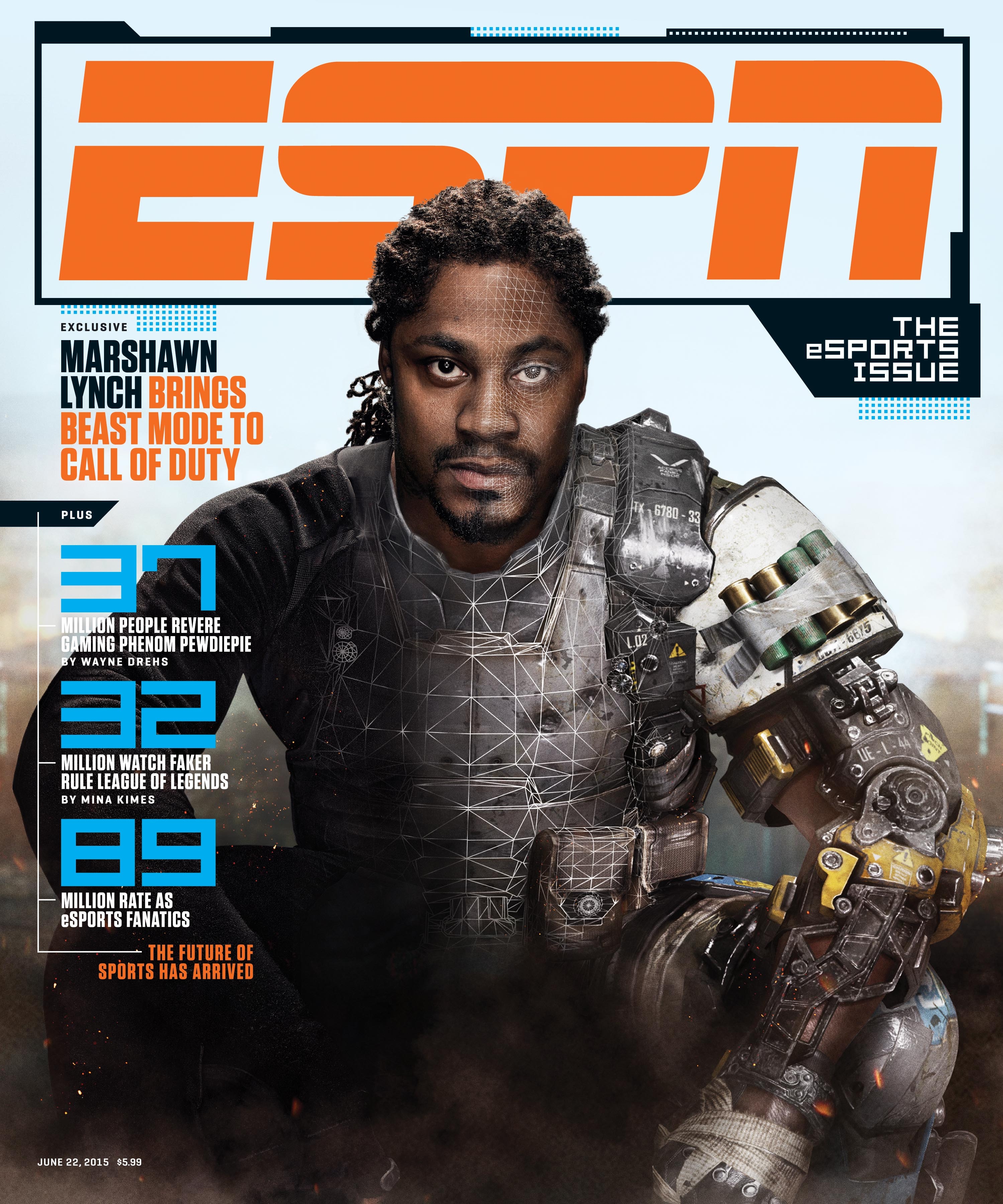 Marshawn Lynch's eSports cover.