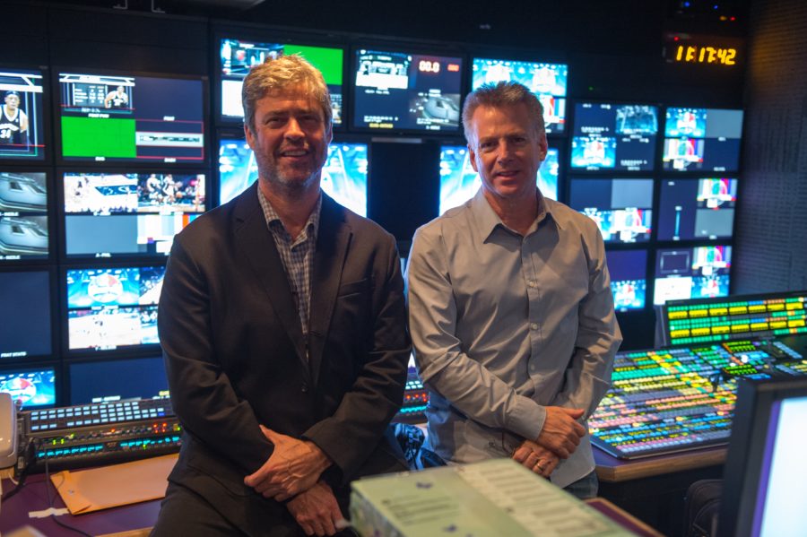 Tim Corrigan, senior coordinating producer (left) and director Jimmy Moore  (Joe Faraoni / ESPN Images)