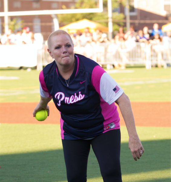 Shelley Smith throws first pitch at Congressional Women’s