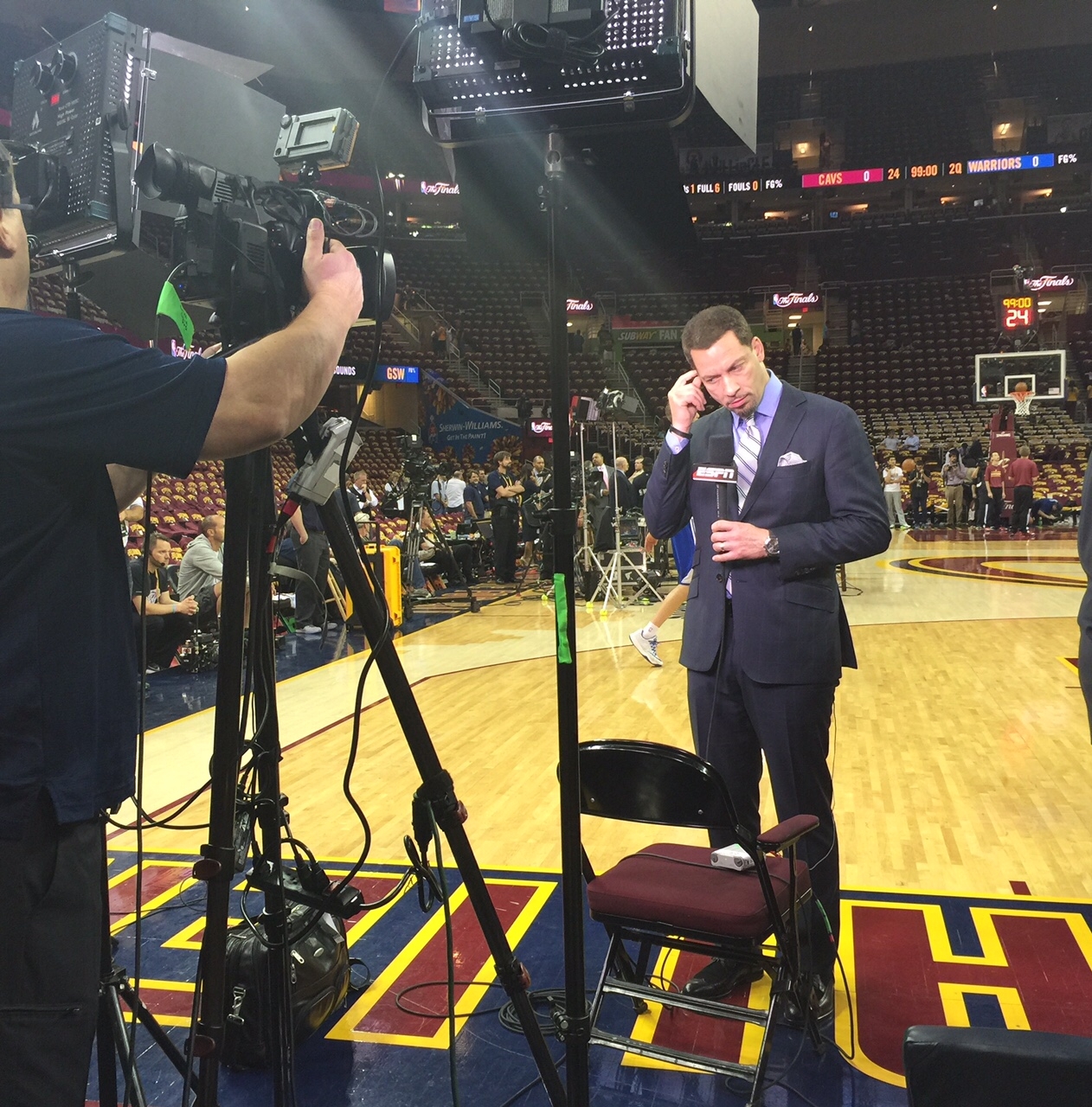 Behind The Scenes at The NBA Finals, Game 6 ESPN Front Row