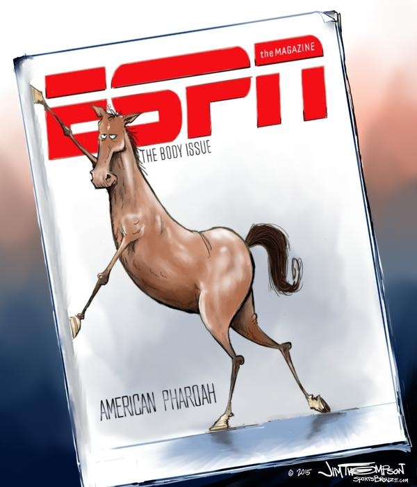 Cartoonist Jim Thompson's ESPN Mag Body Issue spoof.
