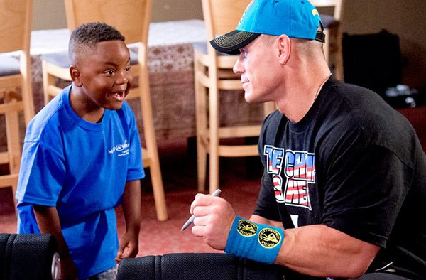 Seven-year-old Kenneth “KJ” Harmon of Orlando, Fla., is battling end stage renal disease. He heads to Washington, D.C., to get a behind-the-scenes glimpse of WWE from wrestling star John Cena.  This "My Wish" segment debuts tonight on the 6 p.m. ET SportsCenter.