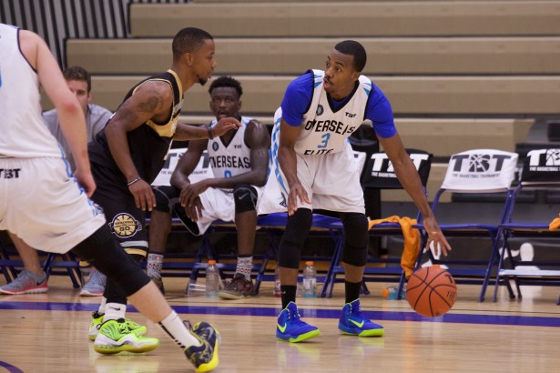 Errick McCollum of the Overseas Elite team that will play in the TBT semifinals. (Photo courtesy The Basketball Tournament)