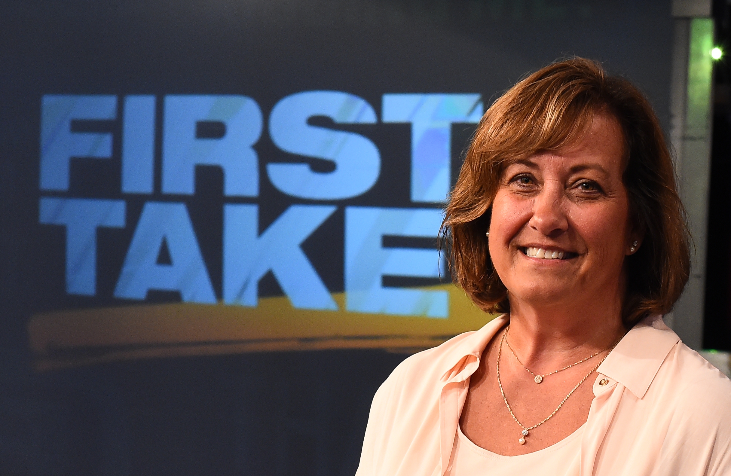 Vice president of production Marcia Keegan on the set of First Take. (Joe Faraoni/ESPN Images)