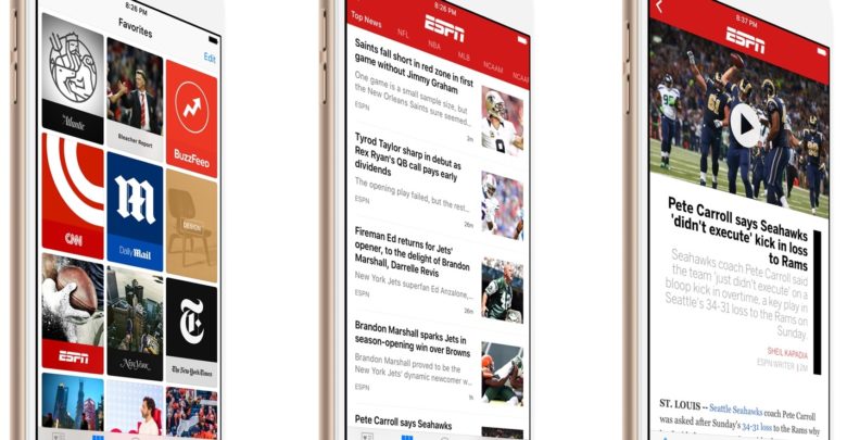 Photo of ESPN now available on Apple News with free iOS 9 update