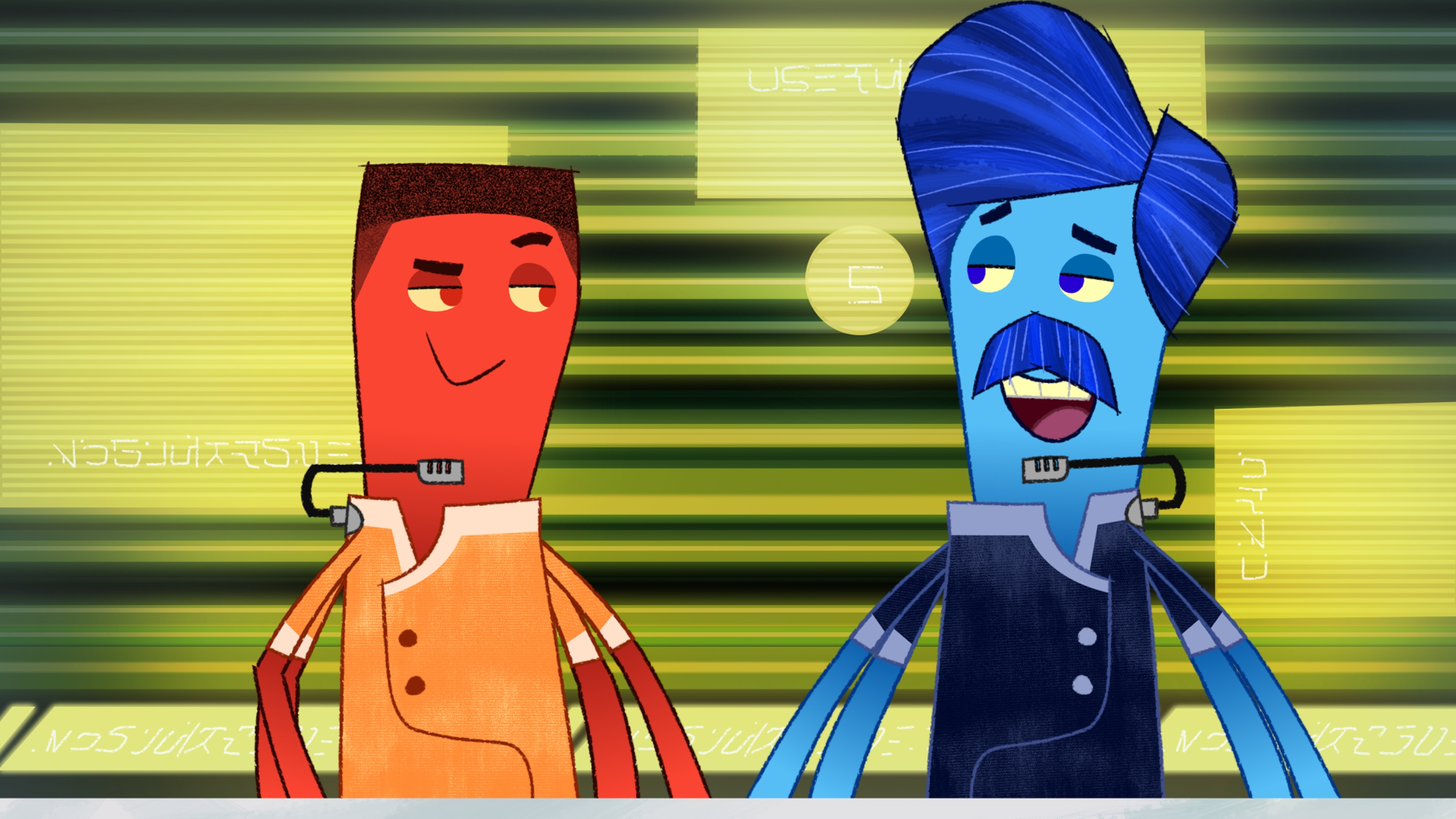 ESPN SportsCenter anchor John Anderson voices the character of an alien sportscaster named Mike (left) in an episode of the Disney XD animated series Penn Zero: Part Time Hero airing Tuesday night. (Photo courtesy Disney)