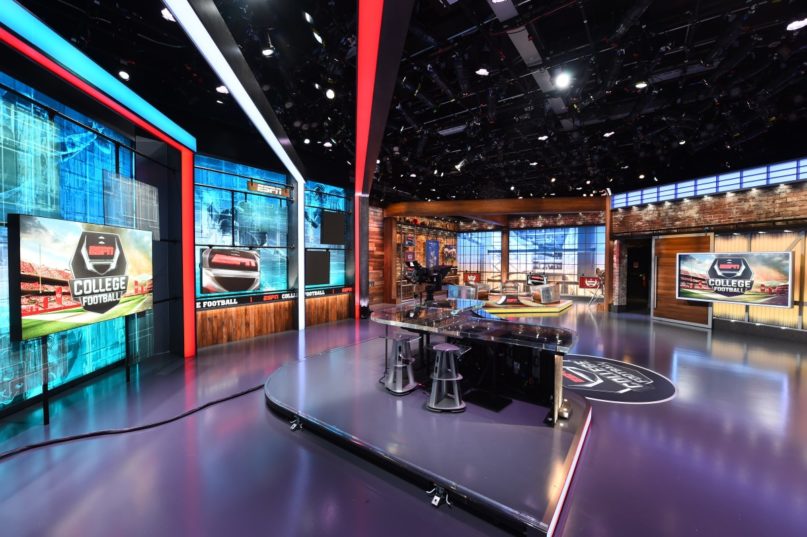 ESPN debuts redesigned studio for ABC college football shows - ESPN ...