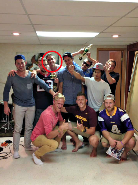 Jared Beisel (circled) with his Fantasy league. (Photo courtesy Jared Beisel)