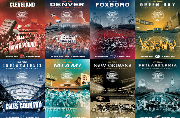 Photo of MNF “tour” posters capture flavor and passion of host cities