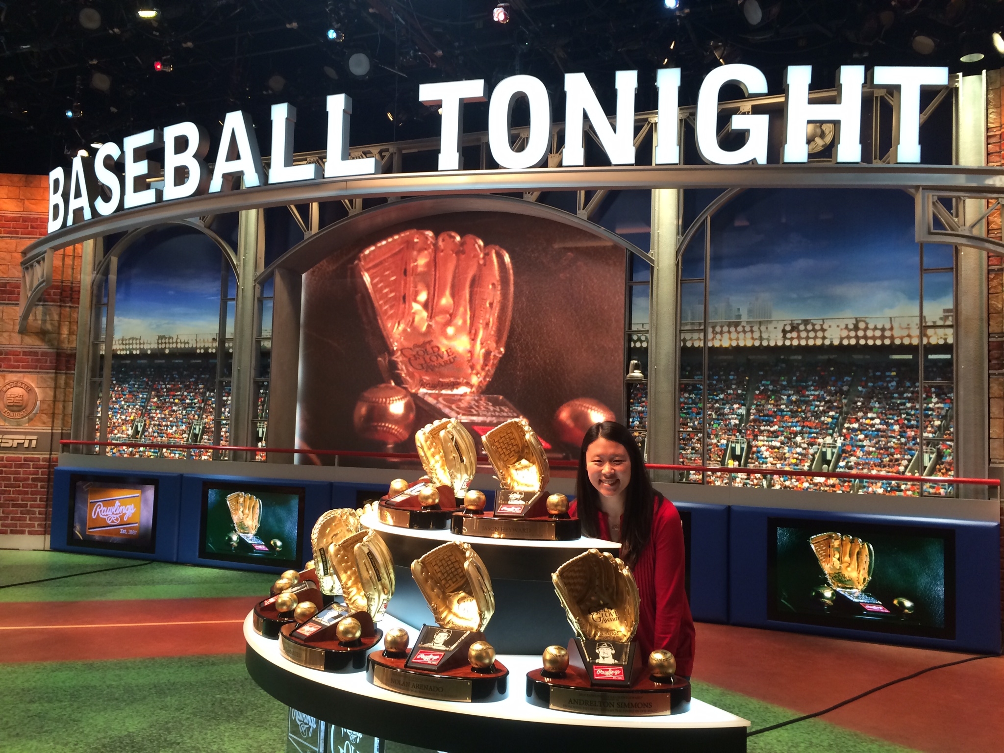 Baseball Tonight content associate Alexandra Leogrande on the set. (Photo courtesy Alexandra Leogrande)