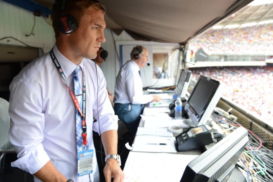  ESPN soccer analyst and former US Men's National Team member Taylor Twellman (foreground) will be returning to his hometown of St. Louis to call a World Cup qualifying match. (Allen Kee/ESPN Images)
