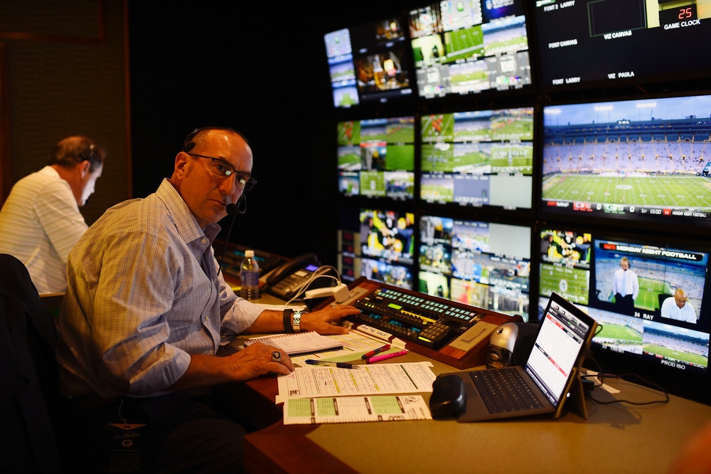 Inside the production truck during a regular season Monday Night Football game (Joe Faraoni/ESPN)