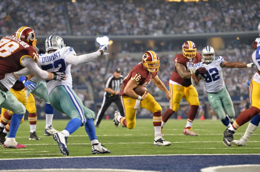 Colt McCoy from last year's Redskins-Cowboys MNF game. (Scott Clarke/ESPN)