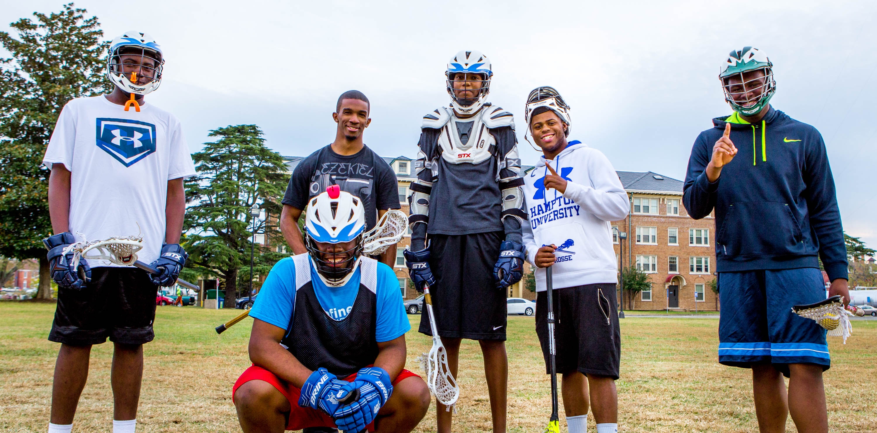 Hampton University lacrosse players. (Courtesy of Hampton University)