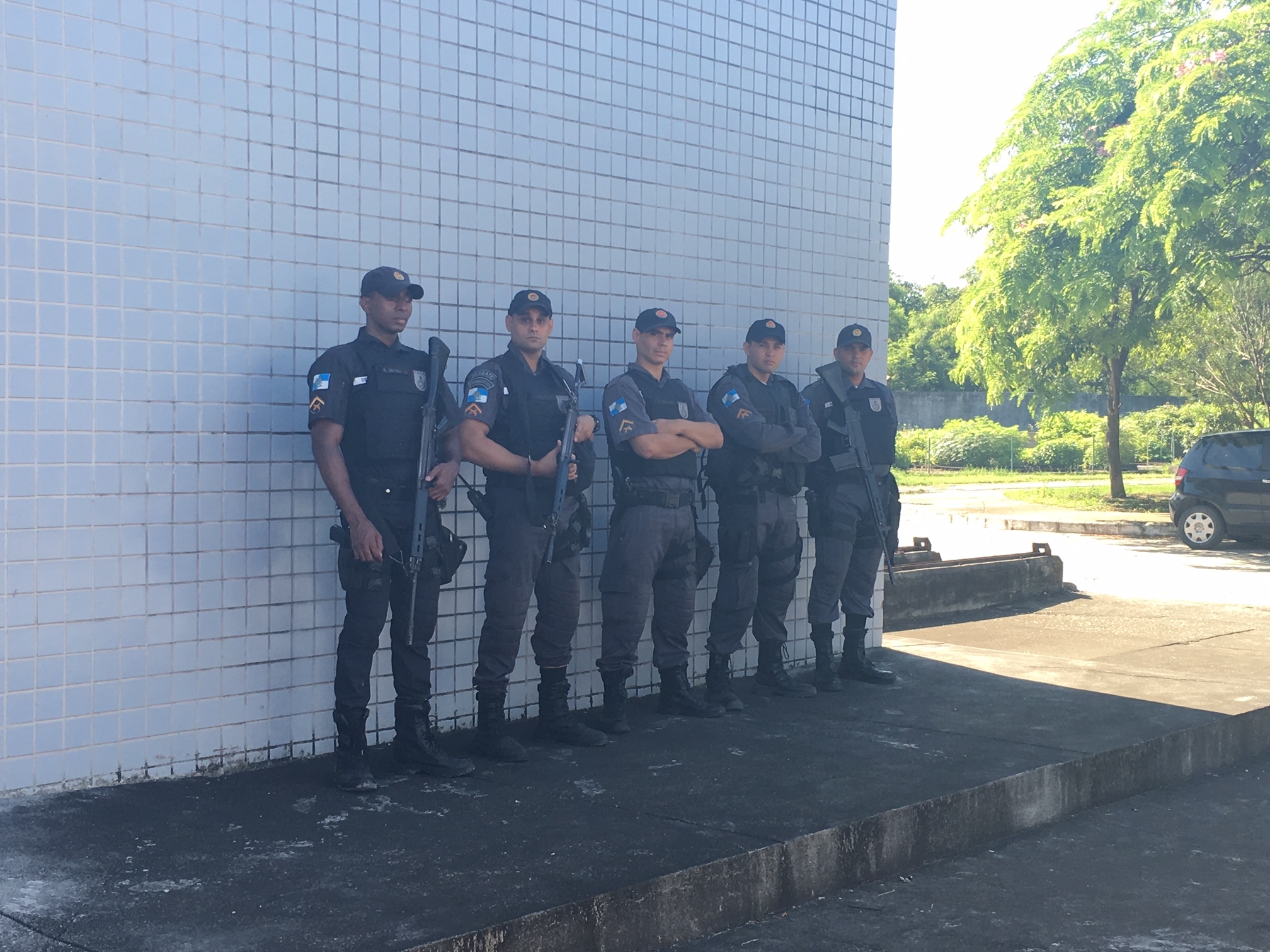 The security team that escorted OTL to the Algeria water treatment facility.