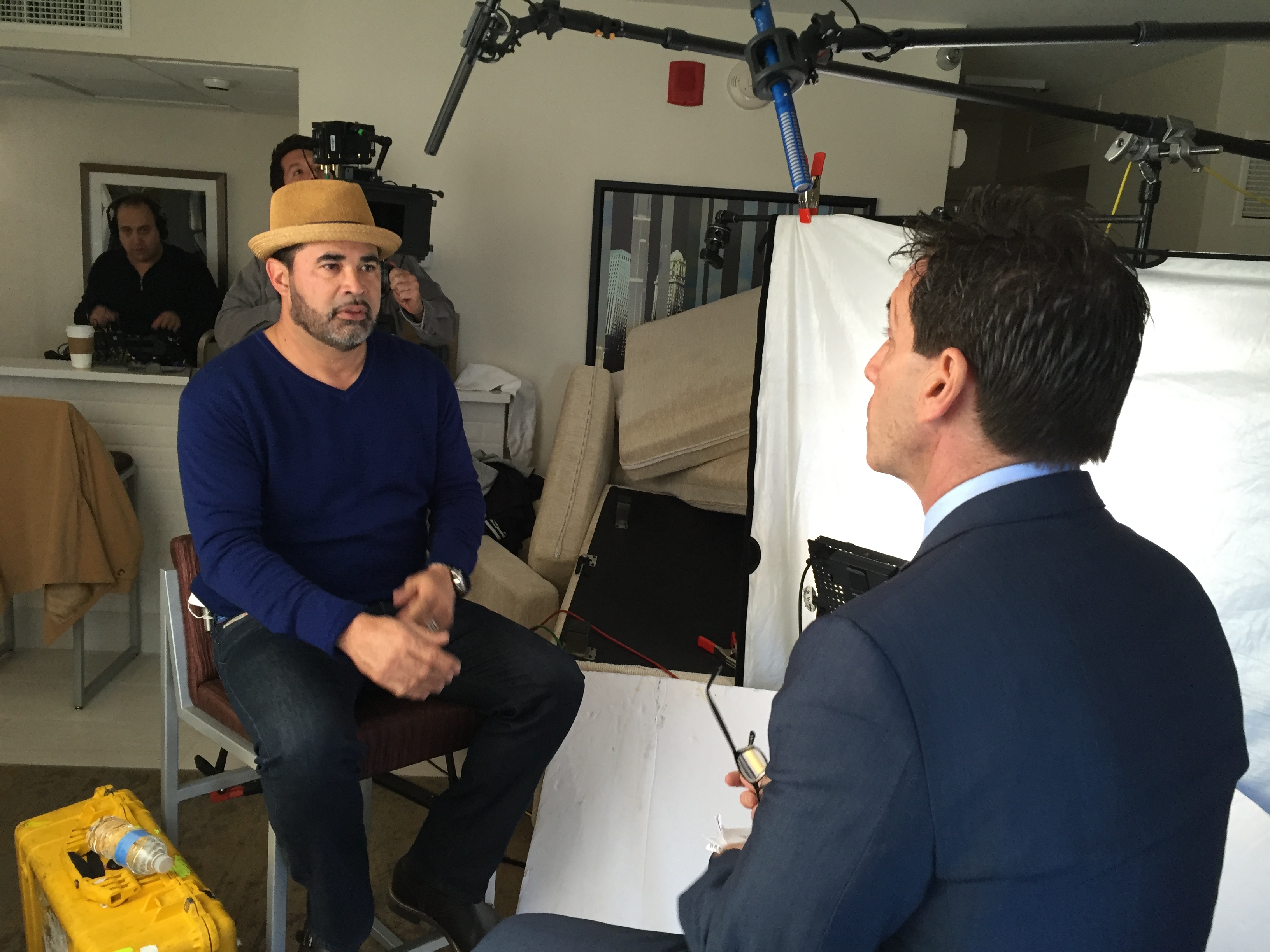 Ozzie being interviewed by Steve Delsohn. (photo courtesy Michael Sciallo)