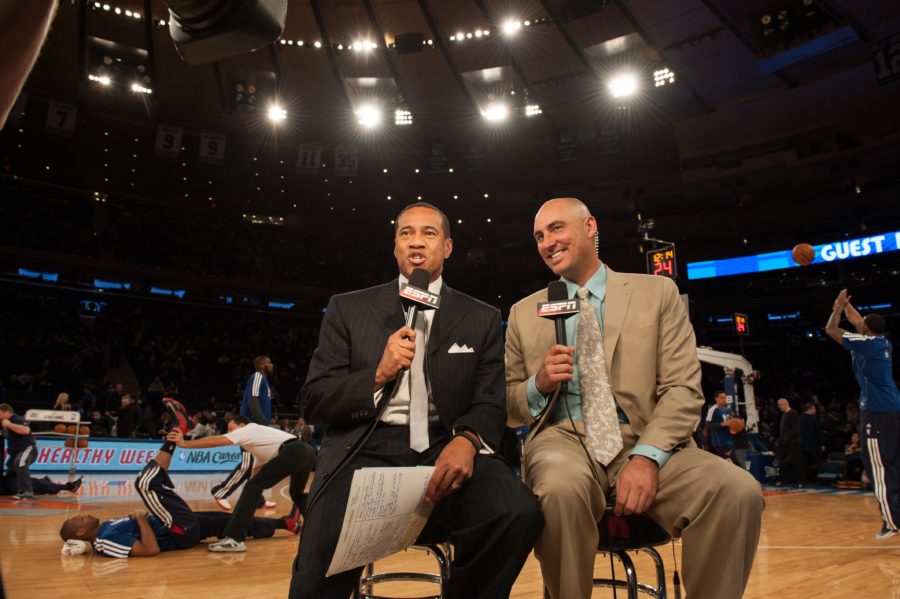 Mark Jones (l) and Jon Barry will call the action during the 2016 NBA All-Star Celebrity Game presented by Mountain Dew on Friday, Feb. 12, at 7 p.m. ET  on ESPN. (Joe Faraoni/ESPN Images) (Joe Faraoni/ESPN Images)