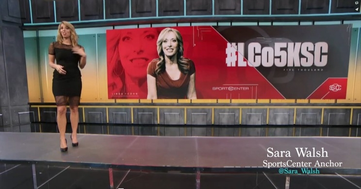 Photo of #LCo5KSC: Women of ESPN salute Linda Cohn on historic achievement