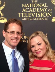 Phil Dean (left) with ESPN's Holly Rowe (Courtesy Holly Rowe)