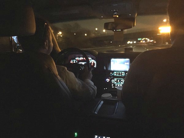 Via Twitter, ESPN MLB analyst Doug Glanville shares a moment from the back seat of a rental car during his team's six-hour ride from Pittsburgh to New York. He shared the ride with analyst Rick Sutcliffe, play-by-play commentator Jon Sciambi and talent stats & stage manager Ivan Solasky, who is behind the wheel. (Photo courtesy Doug Glanville's Twitter feed)